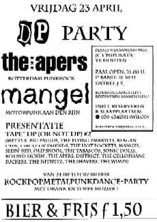 Flyer concert The Apers/Mangel