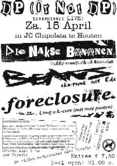 Flyer concert Die Nakse Bananen/Beans/.foreclosure.