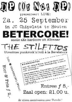 Flyer concert Betercore/The Stilettos